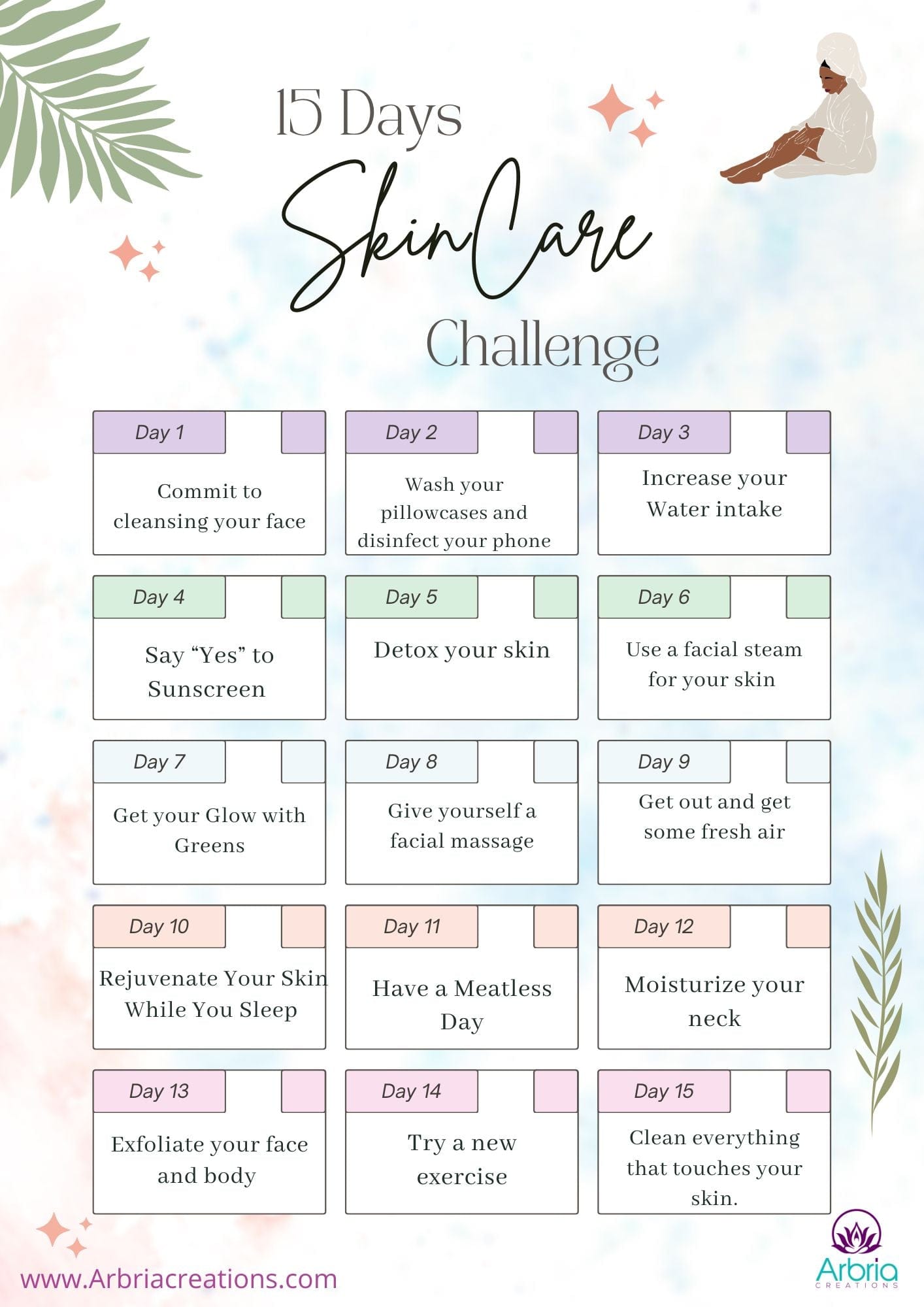 Join our 15 Day Skincare Challenge PDF