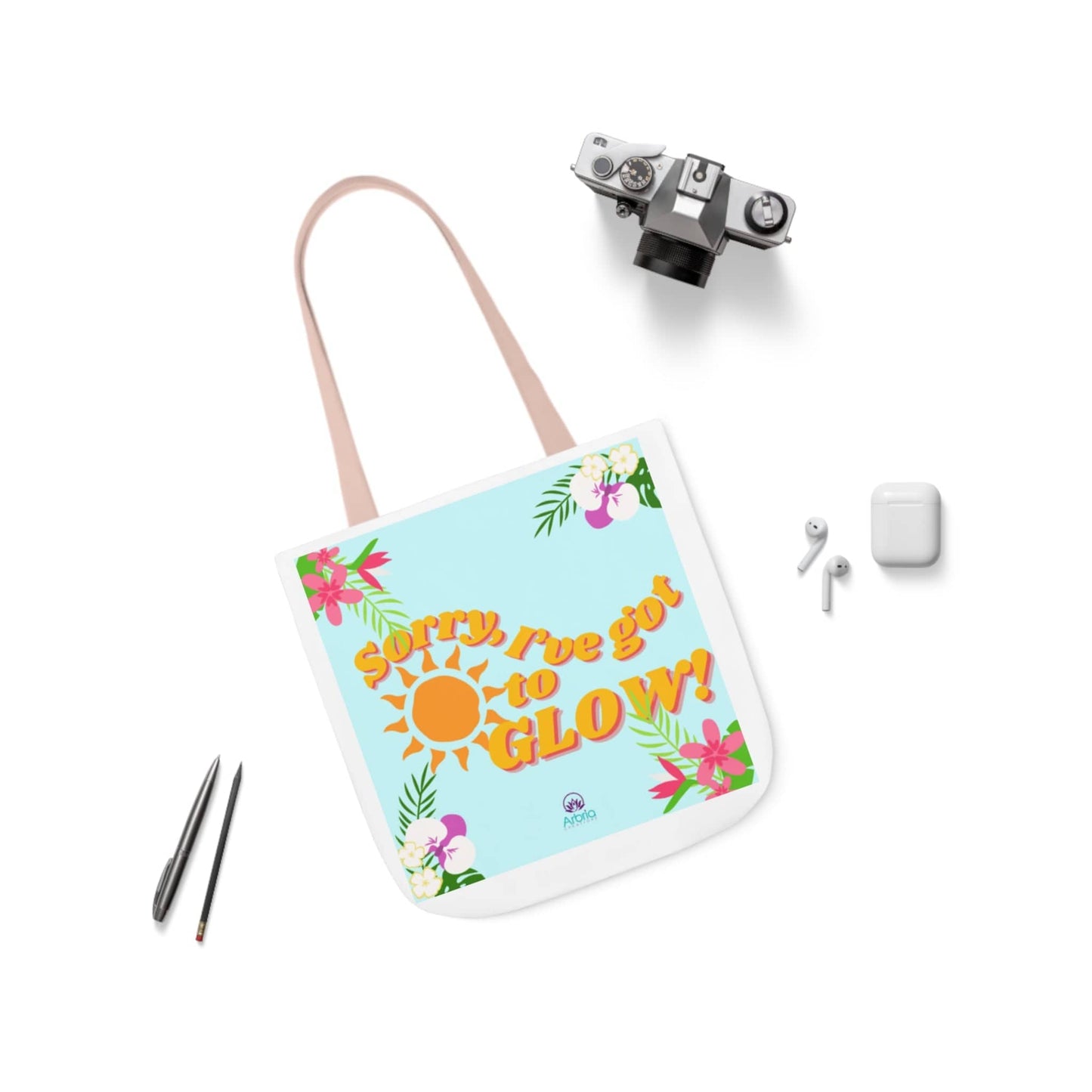 Sunkiss Blue Canvas Tote Bag