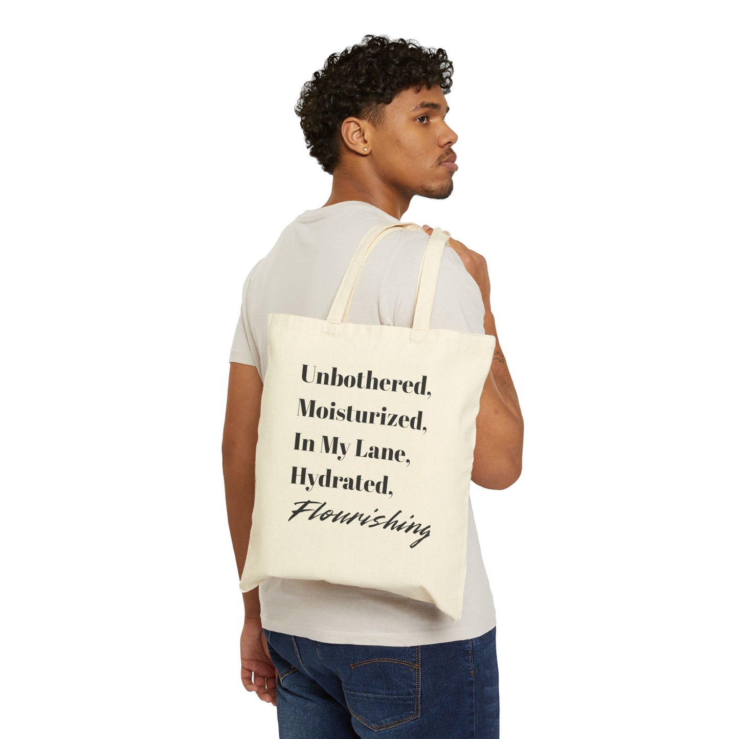 Unbothered Moisturized Cotton Canvas Tote Bag