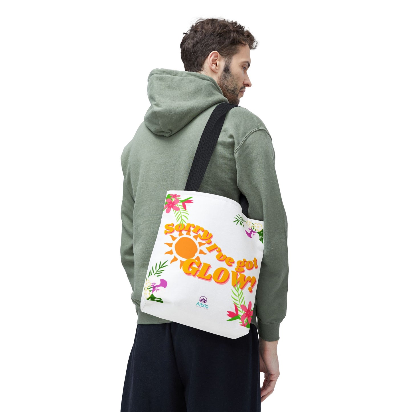 Tote — "Sorry, I've Got Glow" Floral Sun Tote Bag