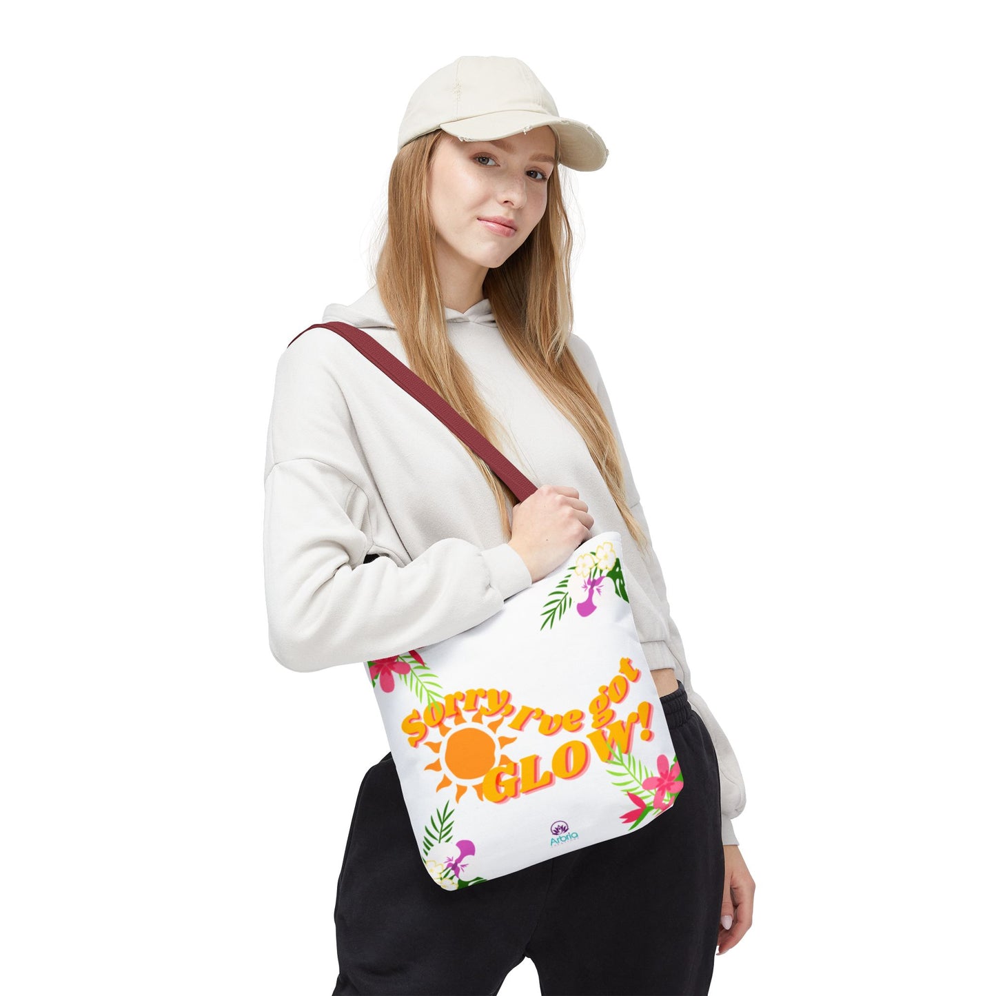Tote — "Sorry, I've Got Glow" Floral Sun Tote Bag