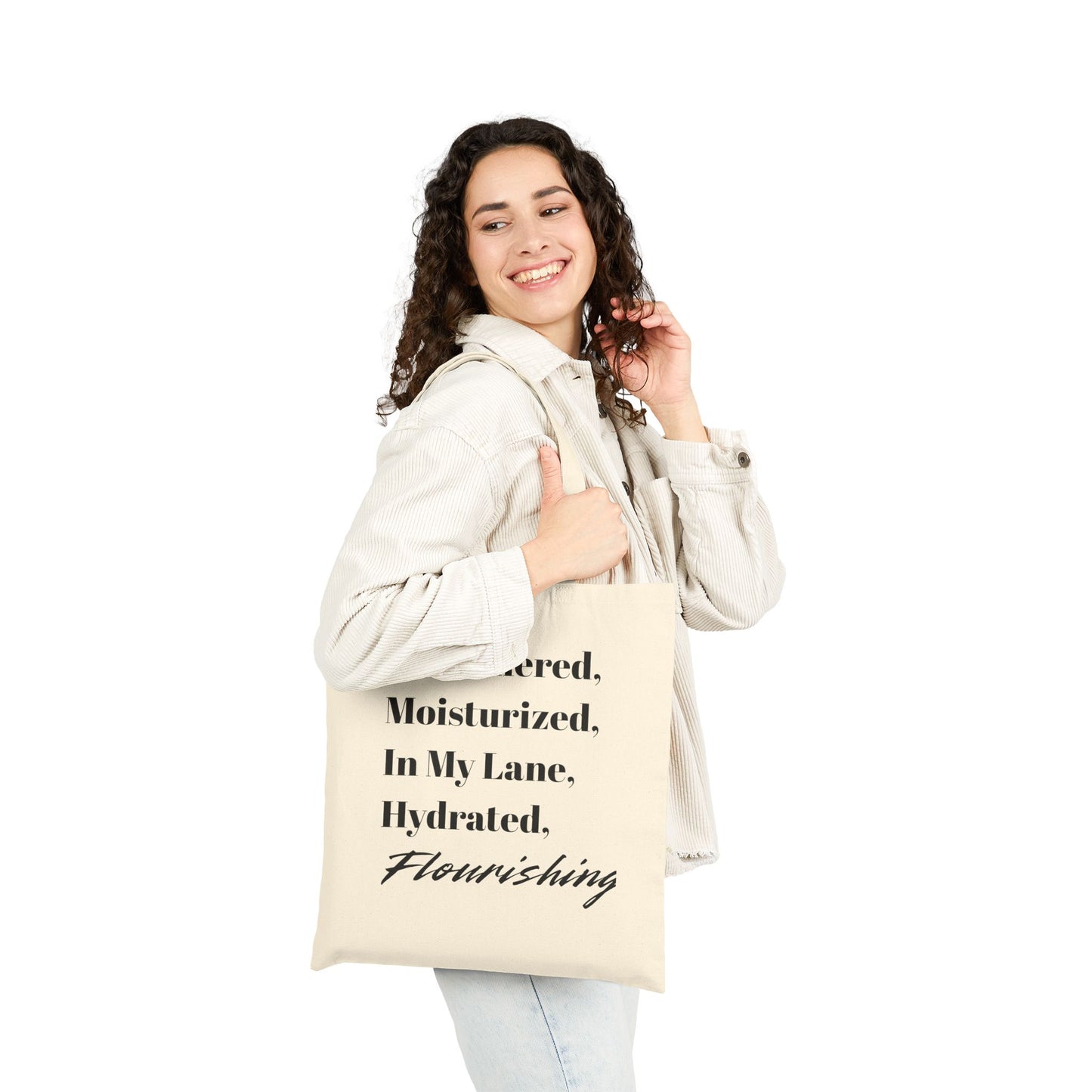 Unbothered Moisturized Cotton Canvas Tote Bag