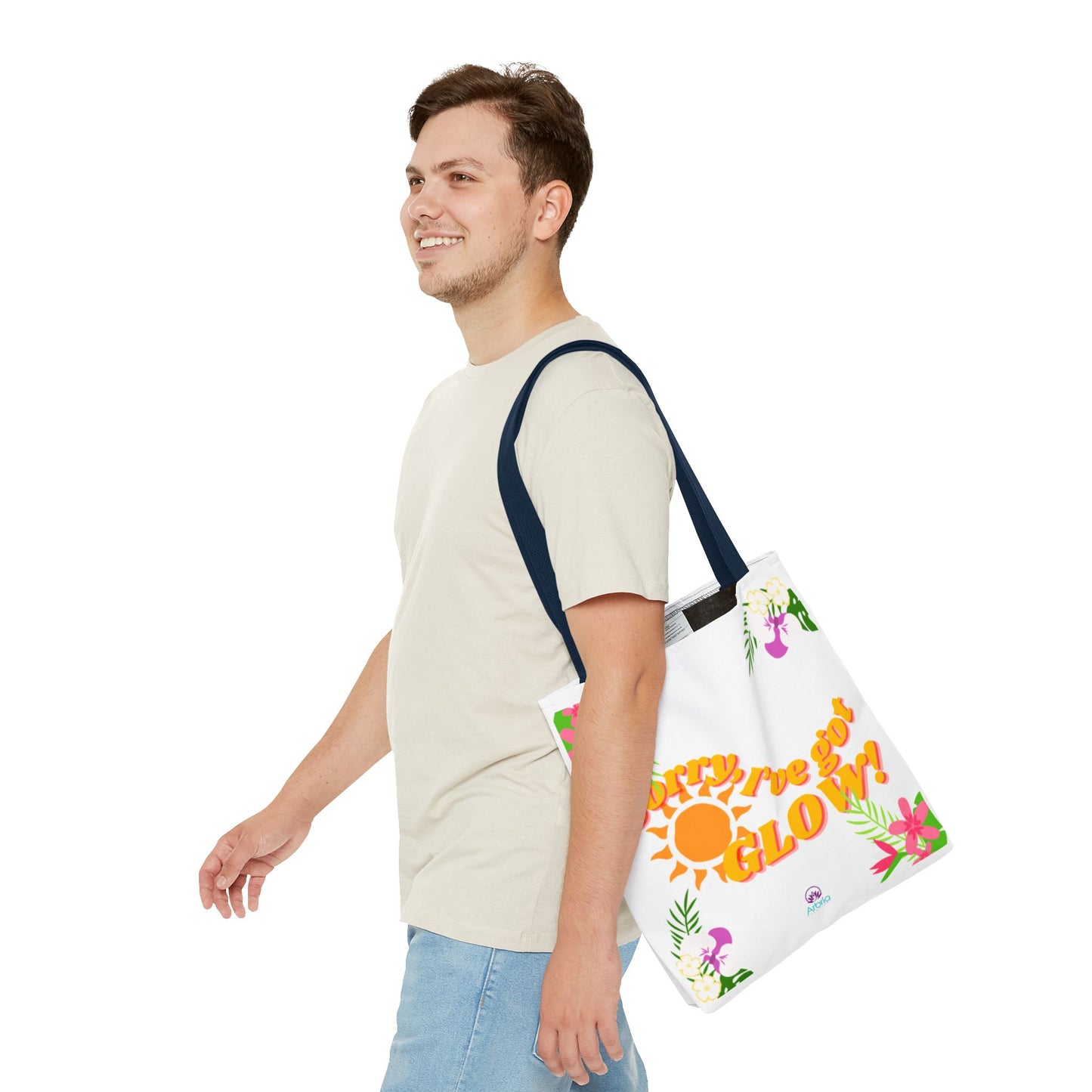 Tote — "Sorry, I've Got Glow" Floral Sun Tote Bag