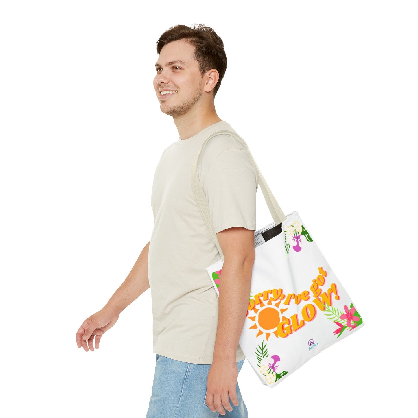 Tote — "Sorry, I've Got Glow" Floral Sun Tote Bag