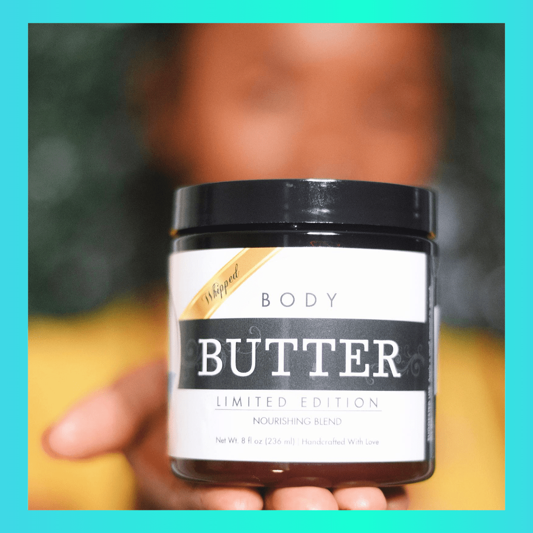 Whipped body butter jar - vegan organic moisturizer for dry skin and eczema