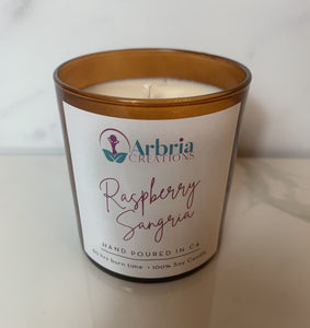 Raspberry Sangria Scented Soy Wax Candle